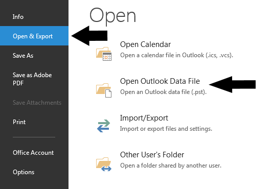 Archiving In Outlook with .pst Files